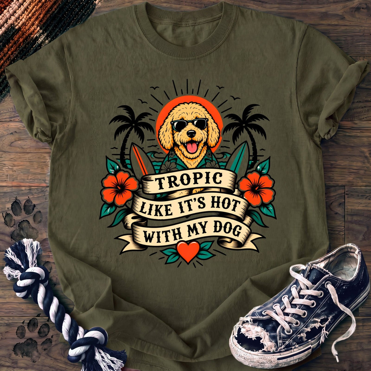 Tropic Like Its Hot With My Dog - Goldendoodle - PAWSSION CLUB