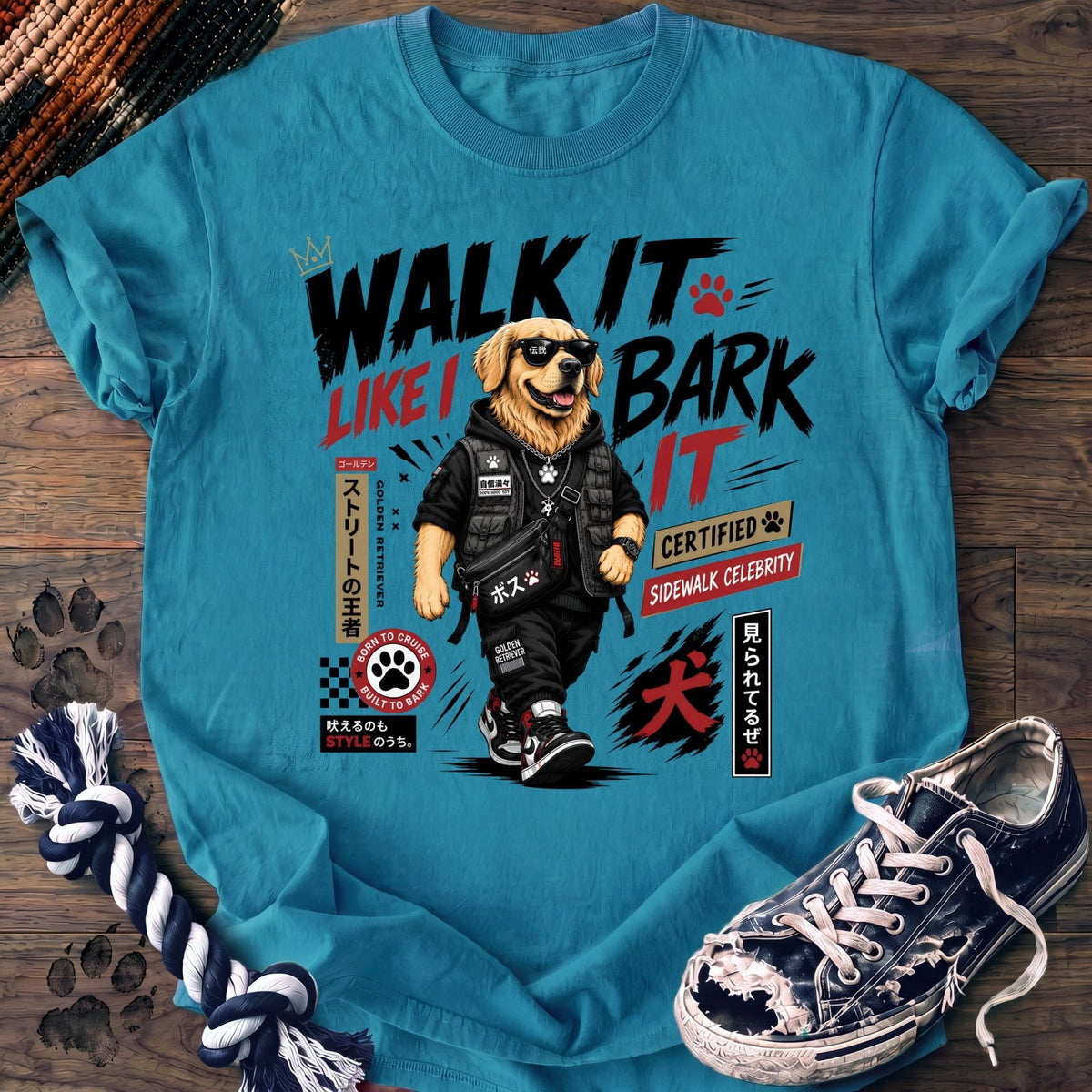 Walk It Like I Bark It - Golden Retriever - PAWSSION CLUB