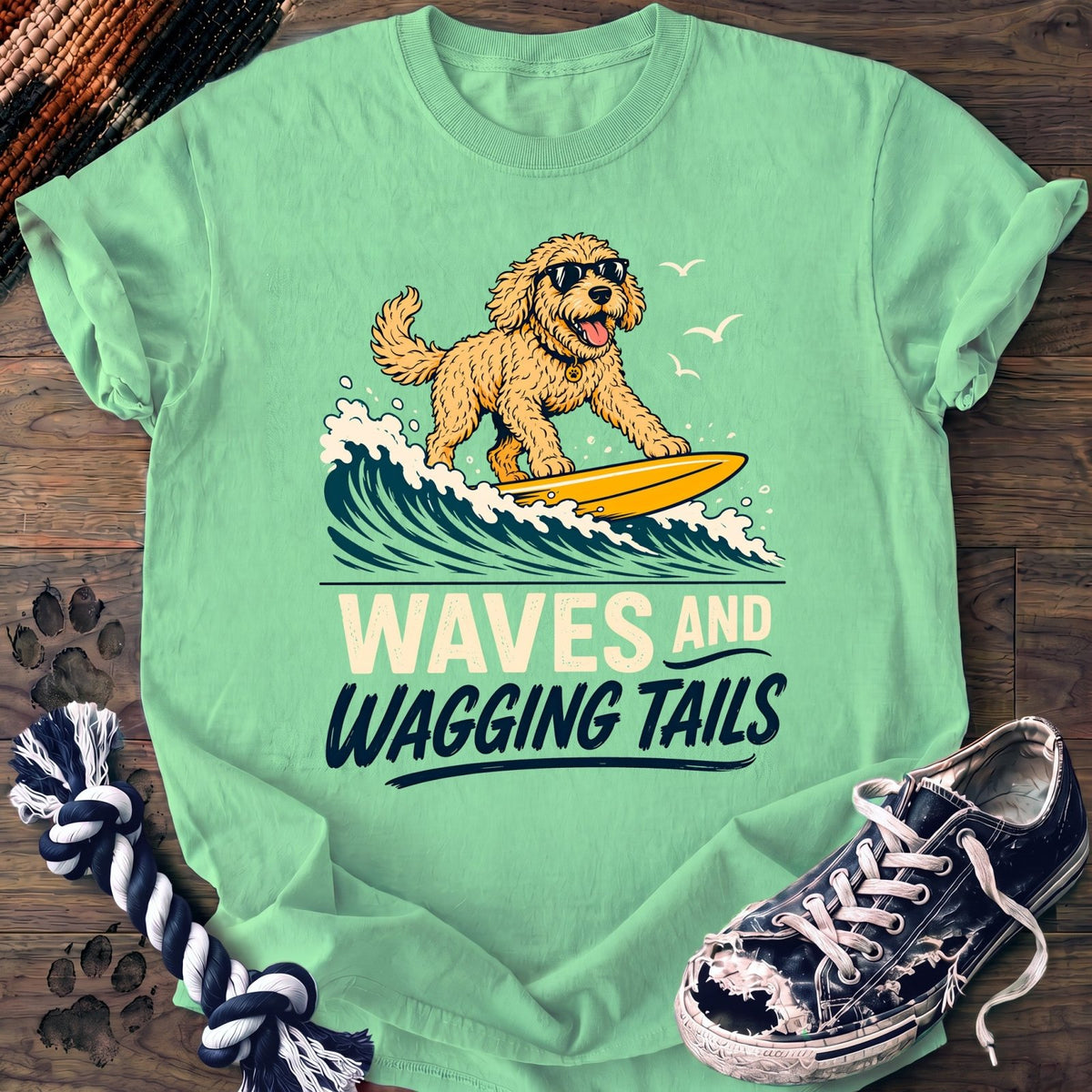 Waves And Wagging Tails - Goldendoodle - PAWSSION CLUB